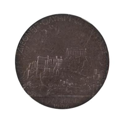 Lot #6009 Athens 1906 Intercalated Olympics Silver Winner?s Medal - Image 2