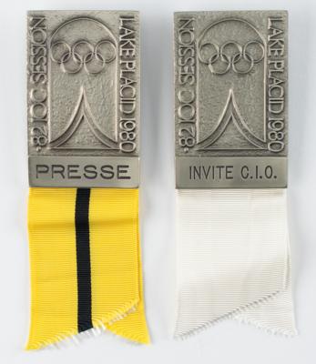 Lot #6102 Lake Placid 1980 (2) IOC Session Badges