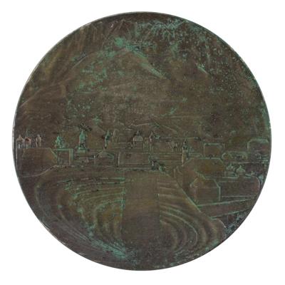 Lot #6090 Innsbruck 1976 Winter Olympics Silvered Bronze Participation Medal - Image 2