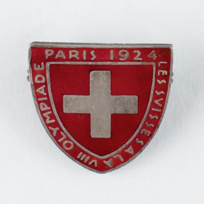 Lot #6023 Paris 1924 Summer Olympics Swiss National Olympic Committee Badge - Image 1