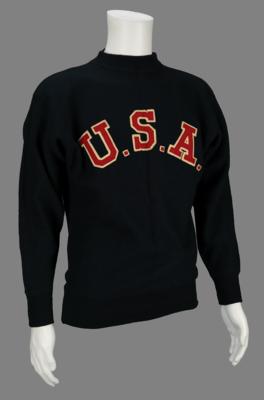 Lot #6025 Amsterdam 1928 Summer Olympics Team USA Rowing Sweater and Number - Image 1