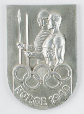 Lot #6045 Norwegian 1940 Olympic Committee Fundraising Plaquette - Image 1