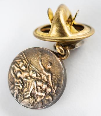 Lot #6080 Mexico City 1968 Summer Olympics Gold Medal Equestrian Winner's Pin - Image 4
