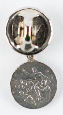 Lot #6081 Mexico City 1968 Summer Olympics Silver Medal Equestrian Winner's Pin - Image 3