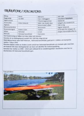 Lot #6070 Tokyo 1964 Summer Olympics Kayak Paddled by Gold Medalist Rolf Peterson - Image 7