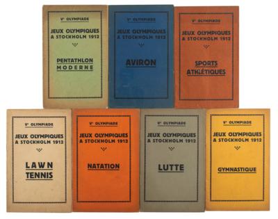 Lot #6015 Stockholm 1912 Olympics Lot of (7) Regulation Booklets - Image 1