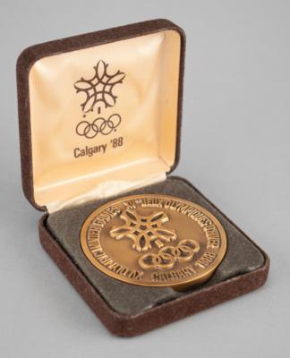 Lot #6132 Calgary 1988 Winter Olympics Participation Medal - Image 3