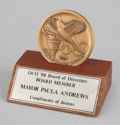 Lot #6117 Los Angeles and Sarajevo 1984 Olympics Calgary Organizing Committee Medal - Image 1