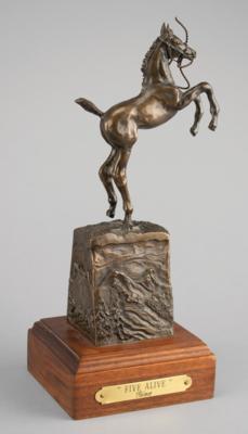 Lot #6134 Calgary 1988 Winter Olympics Bronze Statue by Gina McDougall - Image 2