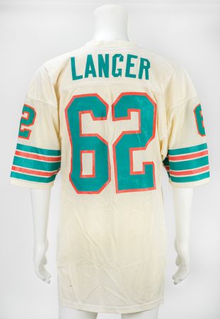 Lot #876 Jim Langer Game-Used Miami Dolphins Road Jersey - Image 2