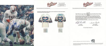 Lot #876 Jim Langer Game-Used Miami Dolphins Road Jersey - Image 5