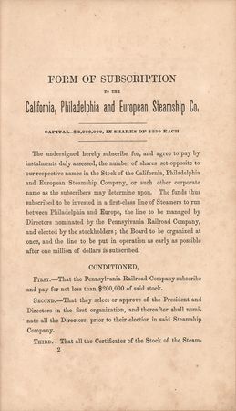 Lot #315 Philadelphia: Ocean Steamship Line Charter Booklet - Image 3