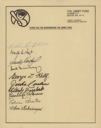 Lot #915 Baseball Hall of Famers Signatures - Image 1