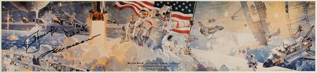 Lot #446 Alexei Leonov, Paul Weitz, and Vladimir Shatalov Signed Photograph - Image 1
