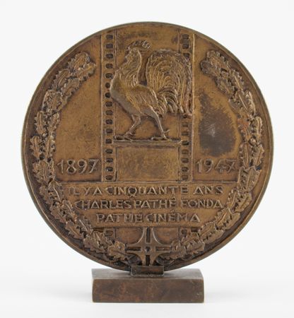 Lot #825 Pathe Films Bronze 50th Anniversary Medallion - Image 2
