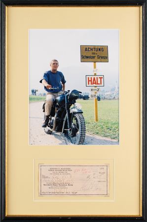 Lot #766 Steve McQueen Signed Check - Image 1