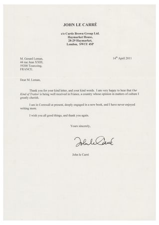 Lot #568 John le Carre Typed Letter Signed - Image 1