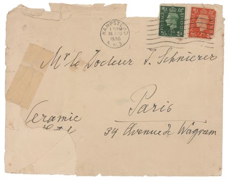 Lot #202 Sigmund Freud Hand-Addressed Envelope - Image 1