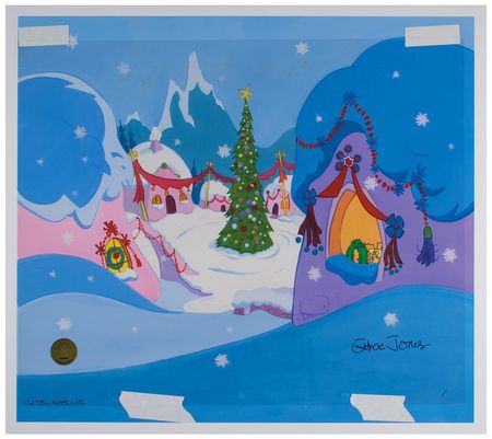 Lot #520 Cindy-Lou Who production cel and drawing from How the Grinch Stole Christmas! Signed by Chuck Jones Production Cel and Drawing - Image 1