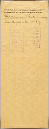 Lot #850 Irving Thalberg Signed Check - Image 2