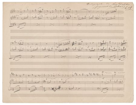 Lot #627 Leo Delibes Autograph Musical Quotation - Image 1