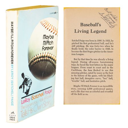 Lot #981 Satchel Paige Signed Book - Image 1