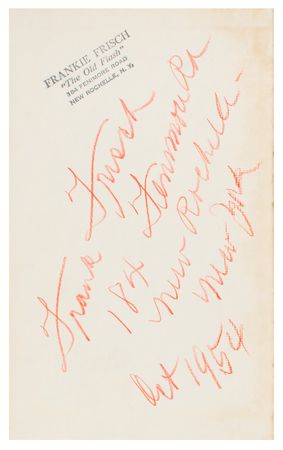 Lot #947 Frank Frisch (4) Signed Books - Image 2