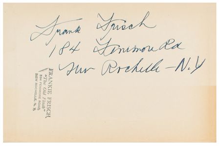 Lot #947 Frank Frisch (4) Signed Books - Image 4