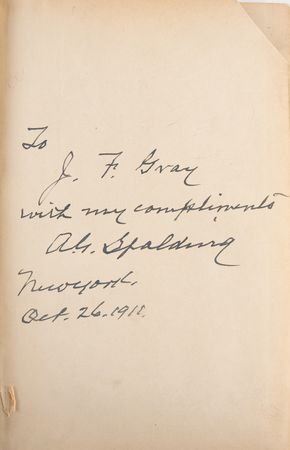 Lot #889 Albert G. Spalding and Abner Doubleday Signed First Edition of America's National Game - Image 2