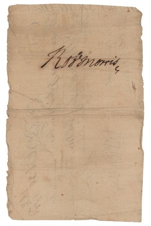 Lot #300 Robert Morris Document Signed - Image 1