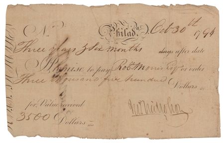 Lot #300 Robert Morris Document Signed - Image 2