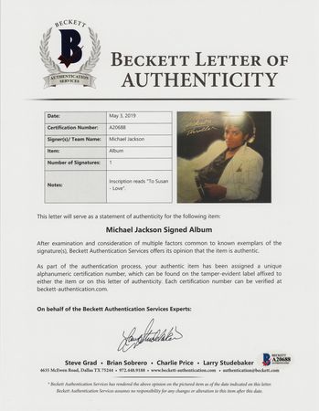 Lot #618 Michael Jackson Signed Album - Image 2