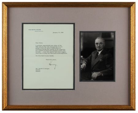 Lot #158 Harry S. Truman Typed Letter Signed as President - Image 1