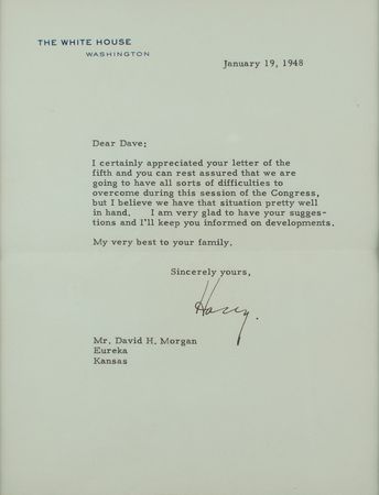 Lot #158 Harry S. Truman Typed Letter Signed as President - Image 2