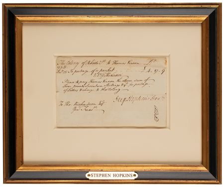 Lot #281 Stephen Hopkins Document Signed - Image 2