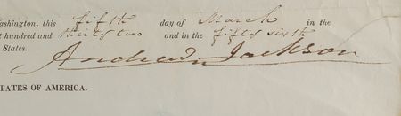 Lot #11 Andrew Jackson Document Signed as President - Image 3