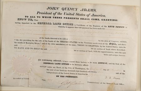 Lot #10 John Quincy Adams Document Signed as President - Image 1