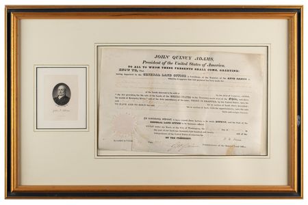 Lot #10 John Quincy Adams Document Signed as President - Image 2