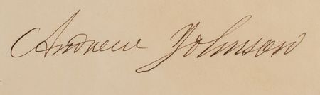 Lot #27 Andrew Johnson Document Signed as President - Image 2