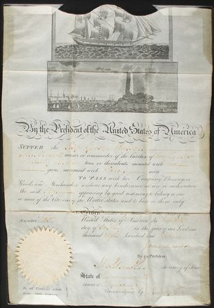 Lot #6 James Madison Document Signed as President - Image 2