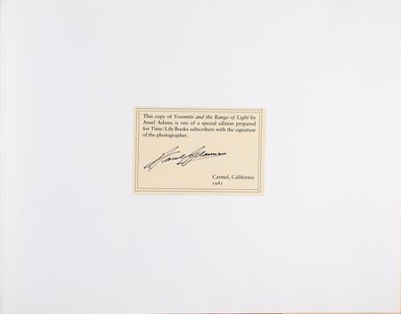Lot #483 Ansel Adams Signed Book - Image 2