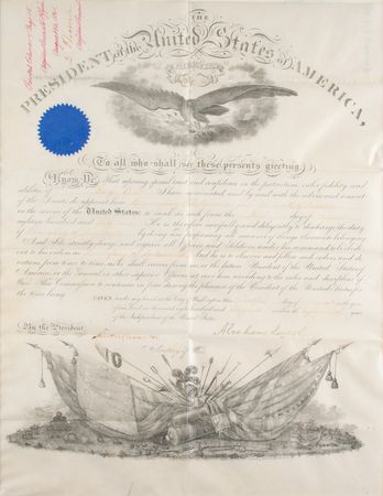Lot #24 Abraham Lincoln Document Signed as President - Image 1