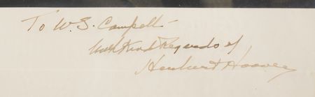 Lot #97 Herbert Hoover Signed Photograph - Image 2