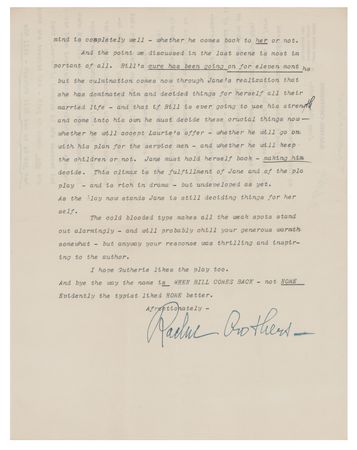 Lot #554 Rachel Crothers (2) Letters Signed - Image 3