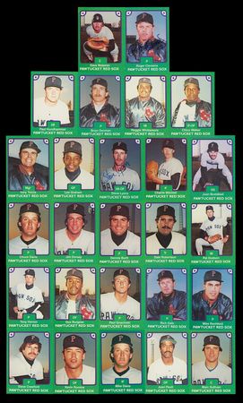 Lot #898 1984 TCMA Pawtucket Red Sox Complete Set with Signed Roger Clemens Card - Image 1