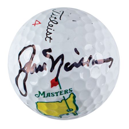 Lot #973 Jack Nicklaus Signed Golf Ball and Signed Photograph - Image 1