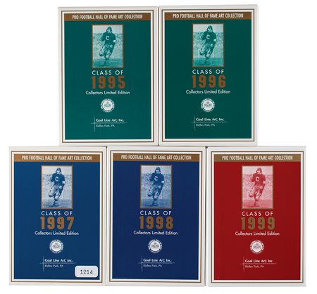 Lot #946 Football Hall of Fame Lot of (18) Signed Goal Line Art Cards Goal Line Art Cards - Image 2