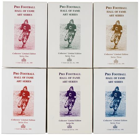 Lot #945 Football Hall of Fame Lot of (114) Signed Goal Line Art Cards Goal Line Art Cards - Image 2