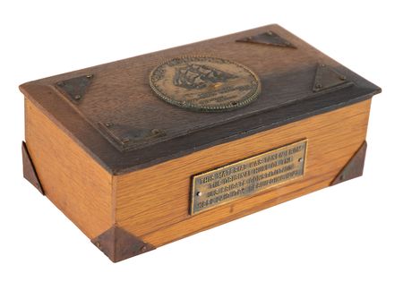 Lot #351 USS Constitution Wooden Box - Image 1