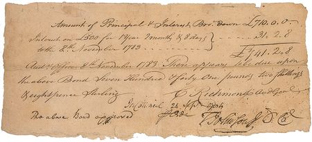 Lot #282 Thomas Johnson Document Signed